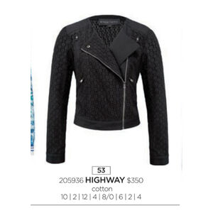 Etcetera | Women’s‎ Cotton Zip-up Lace Black Jacket w/ Zipper Pockets Size 6